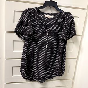 Ruffle sleeve loft blouse